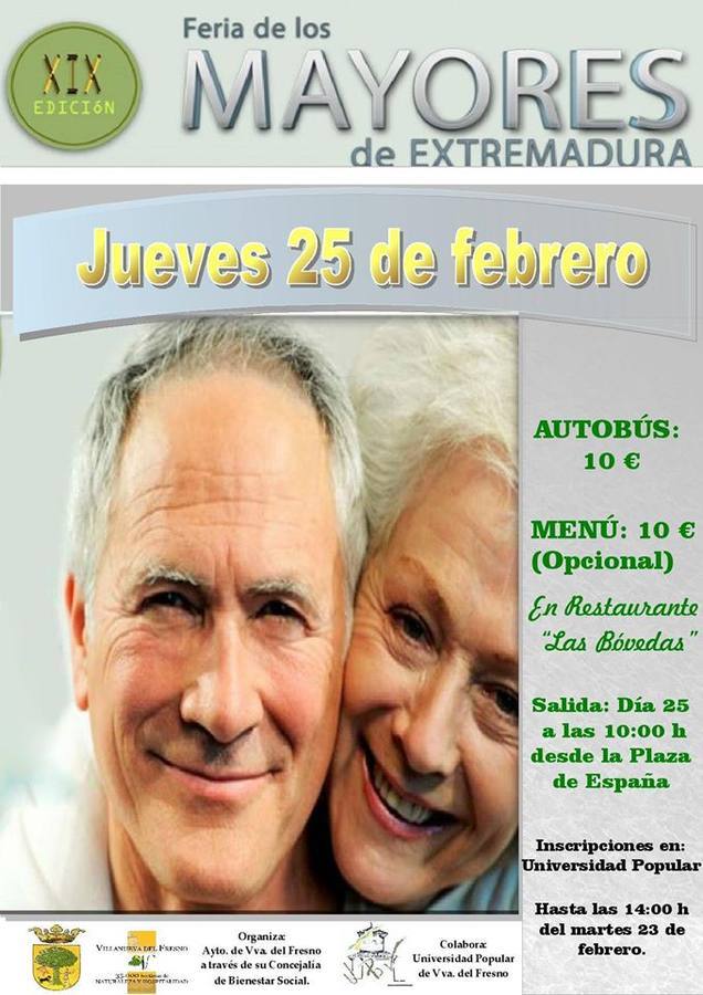 El Ayuntamiento fleta un autobús para visitar la Feria de los Mayores de Extremadura