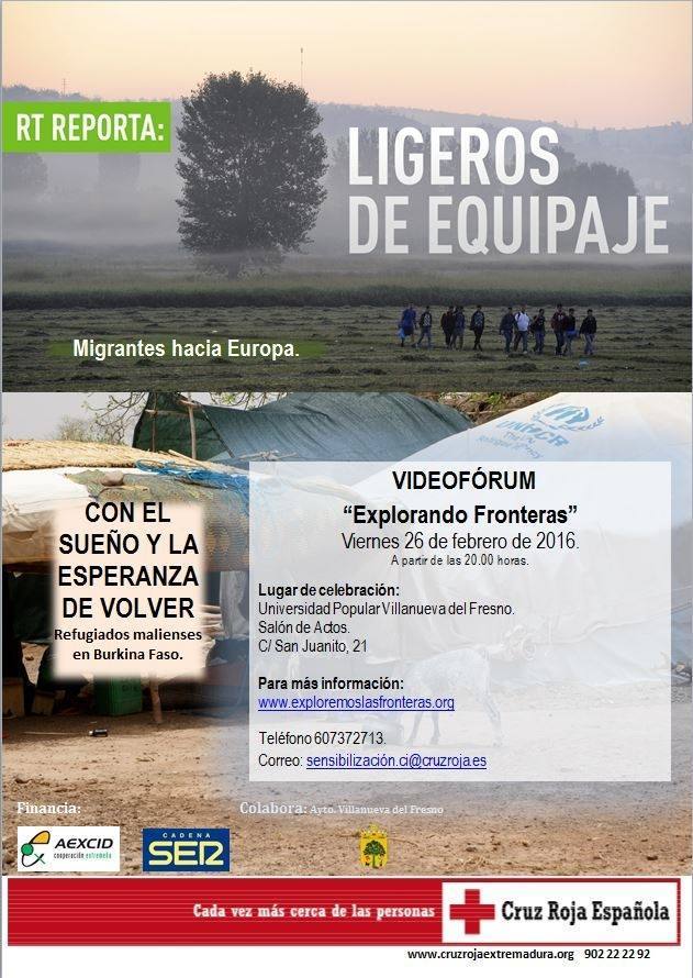 Cruz Roja Española realizará el videofórum "Explorando Fronteras"