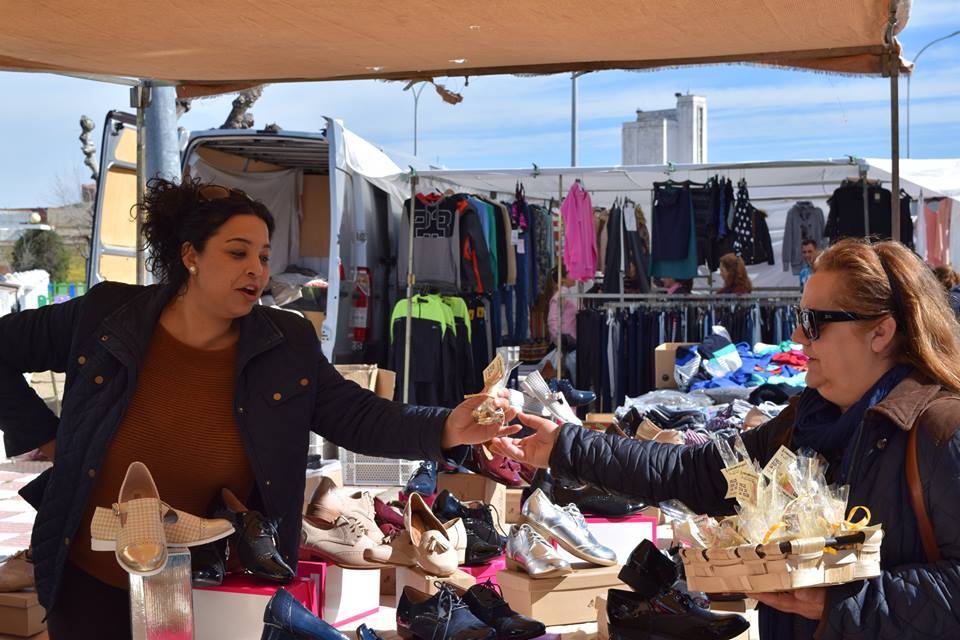 Bombones en el mercadillo para las mujeres