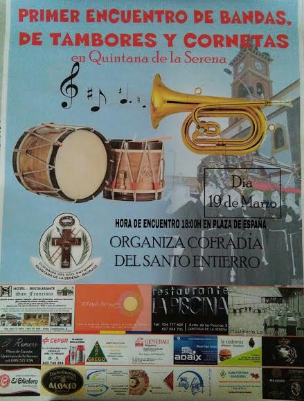 La localidad acogerá este sábado el primer encuentro de bandas de tambores y cornetas