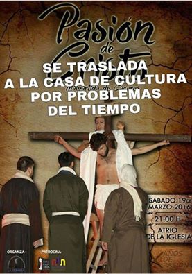 La Pasión de Cristo se traslada a la Casa de Cultura