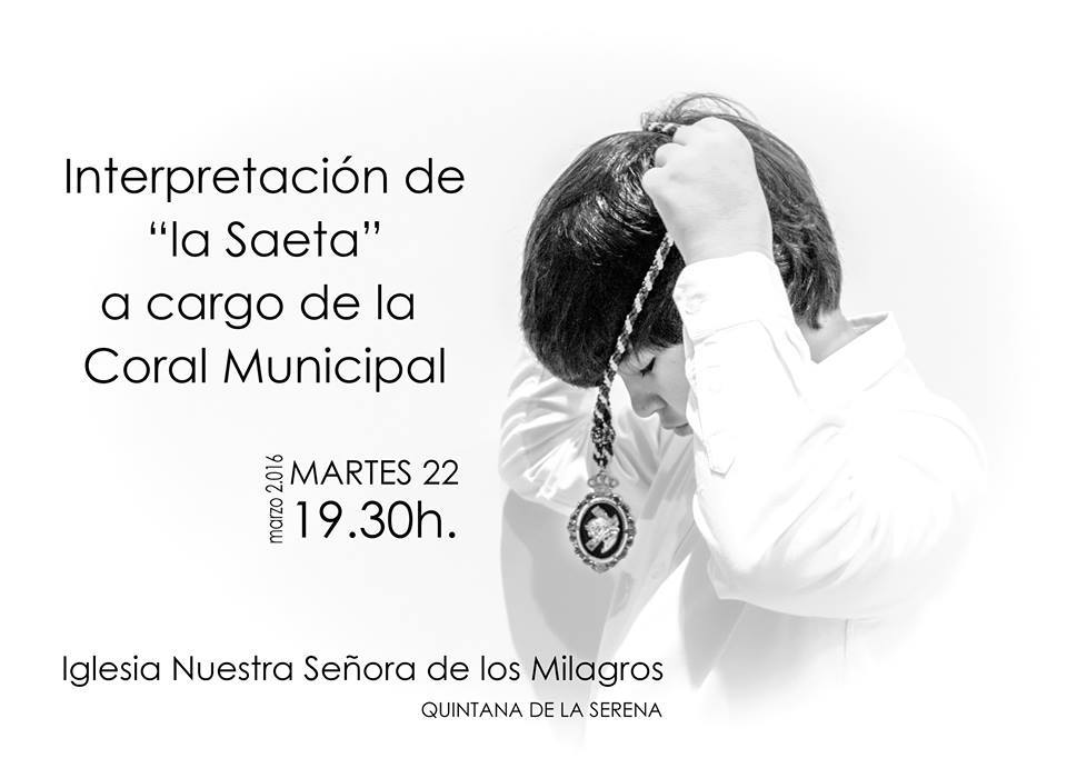 La coral municipal interpretará esta tarde la ‘Saeta’ en la Iglesia de la localidad
