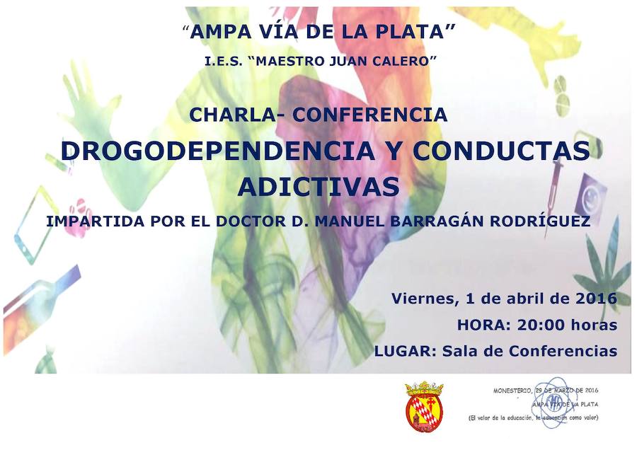 Mañana, charla-conferencia sobre drogodependencia y conductas adictivas