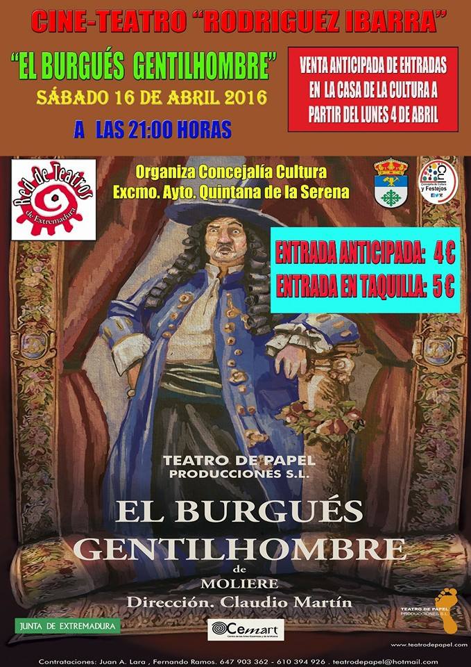A la venta las entradas para la obra teatral ‘El burgués gentilhombre’