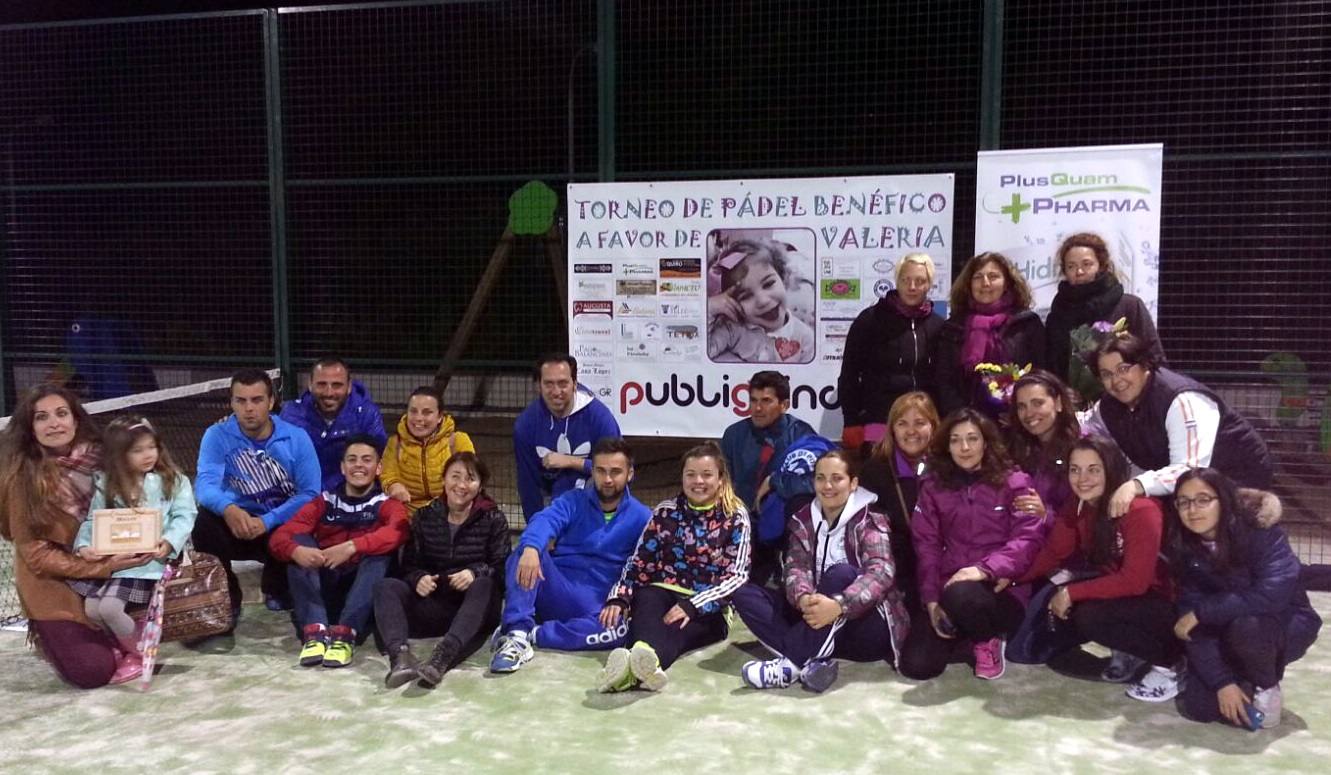 Se recaudan casi dos mil euros en el torneo benéfico de pádel a favor de Valeria