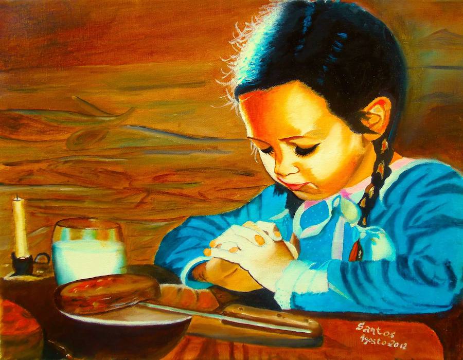 El ‘padre Santos’ expone sus pinturas en la Casa de Correos