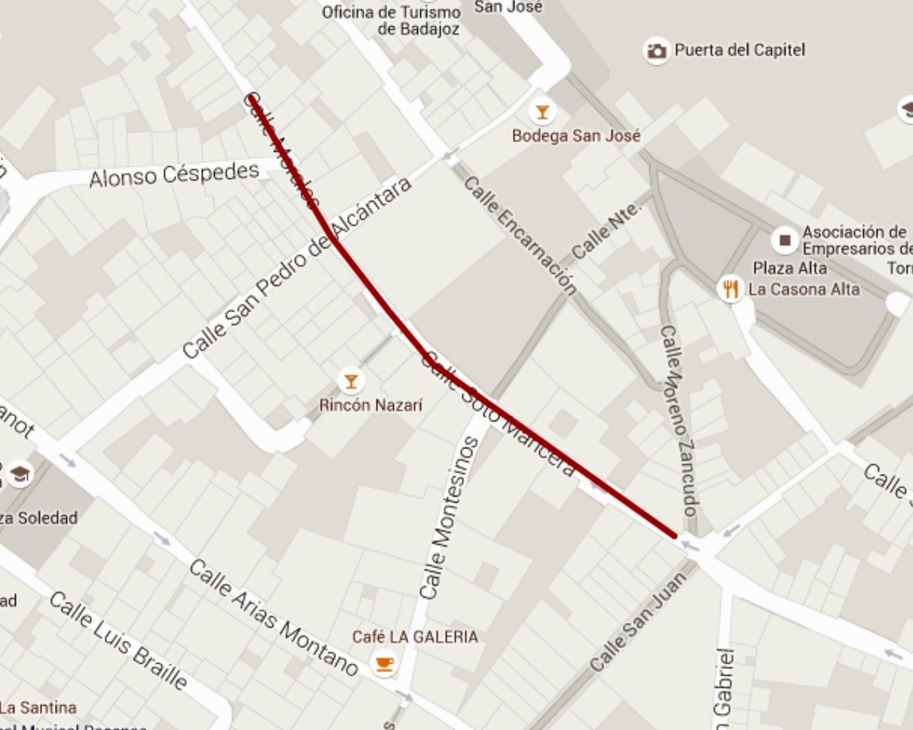 Reabre al tráfico Soto Mancera tras los desprendimientos en el Museo Luis de Morales