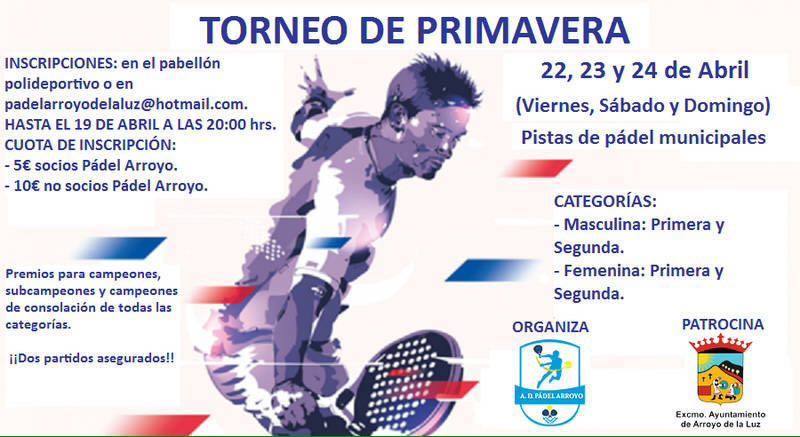 Las pistas municipales de pádel acogen el Torneo de Primavera