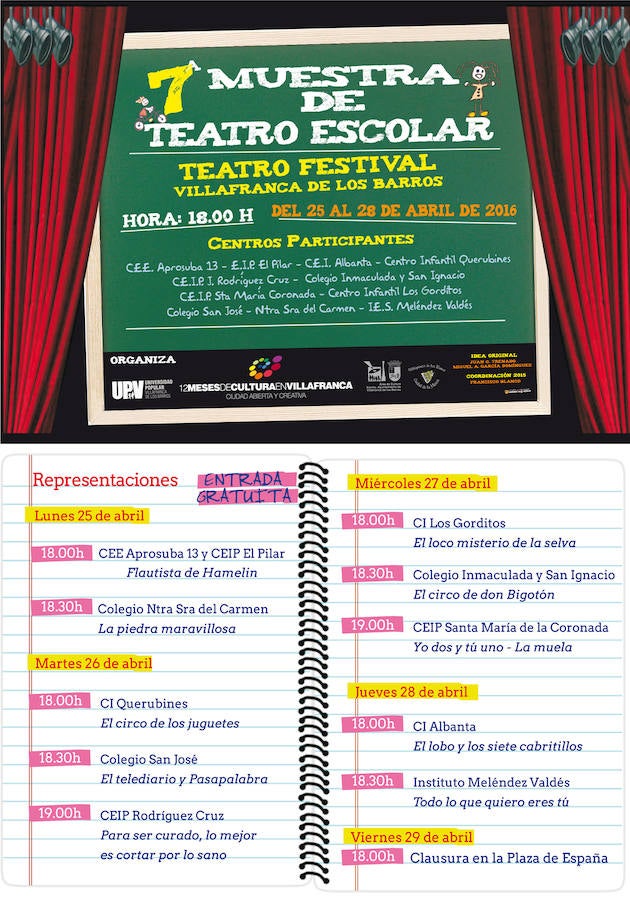 Hoy ha comenzado la 7ª Muestra de Teatro Escolar en el Cine Festival