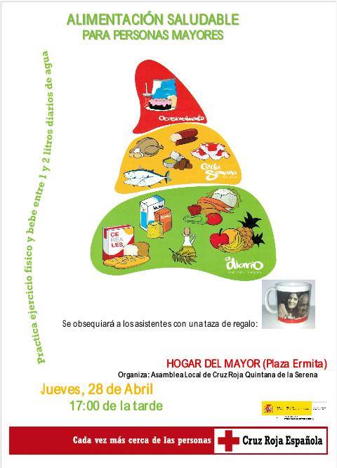 Cruz Roja local imparte una charla sobre alimentación saludable para personas mayores