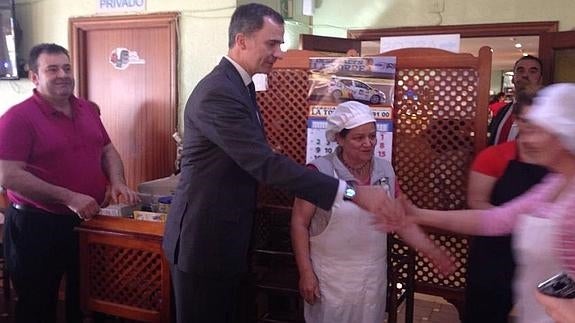 Menú de once euros para Felipe VI