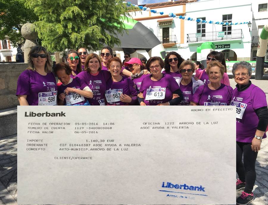 La I Carrera de la Mujer de Arroyo de la Luz recauda 1.140,30 euros para Valeria