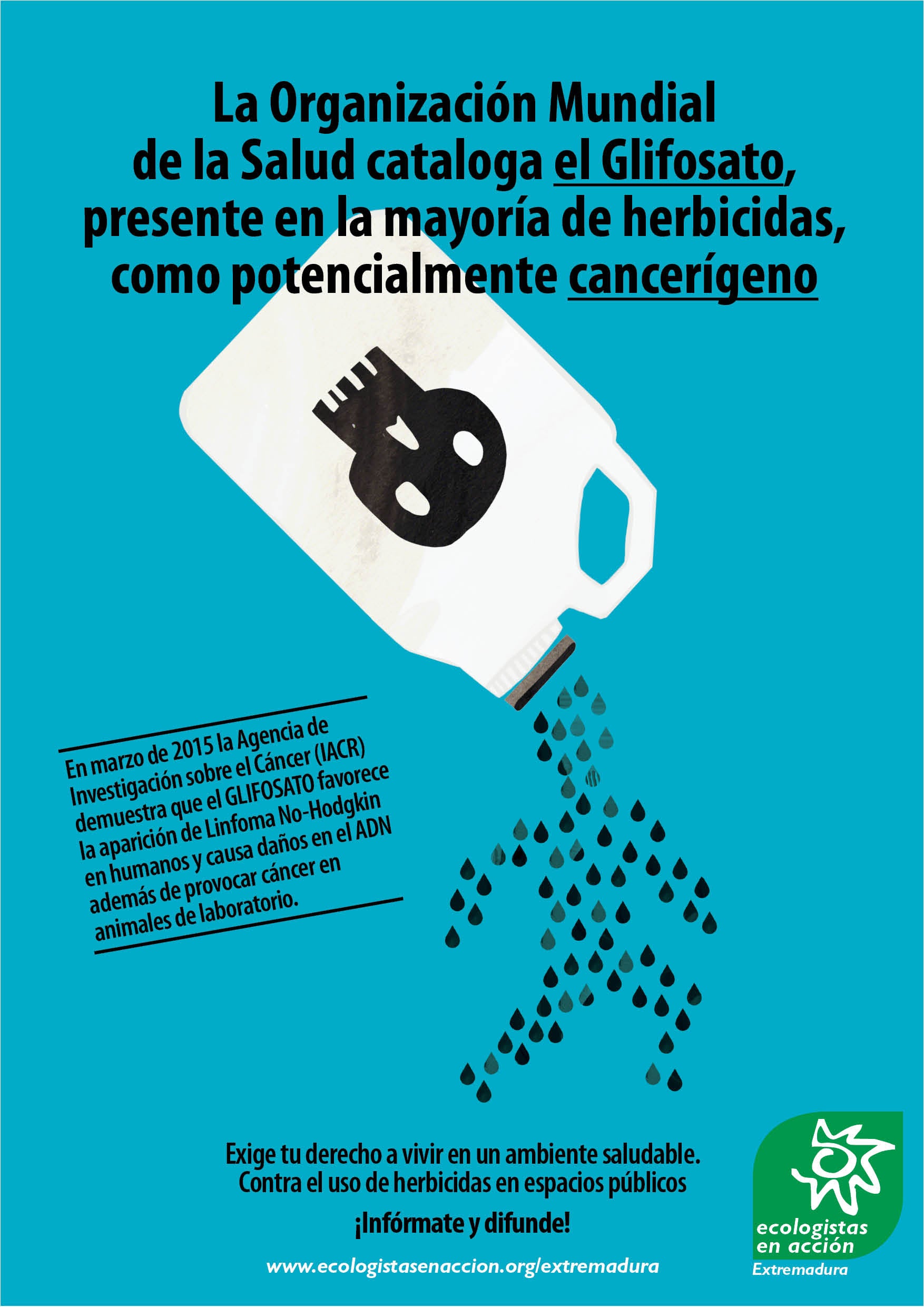 Ecologistas en Acción "Tierra de Barros" presenta una moción en el Ayuntamiento de Villafranca para que no se utilice el glifosato