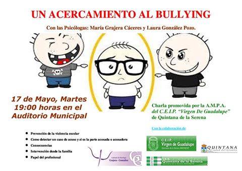 El auditorio municipal acoge esta tarde una charla sobre acoso escolar promovida por la AMPA del colegio