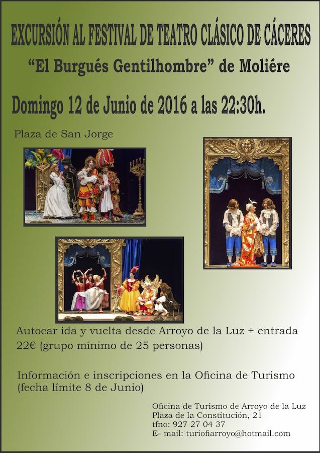 La oficina de Turismo organiza una visita al Festival del Teatro Clásico de Cáceres