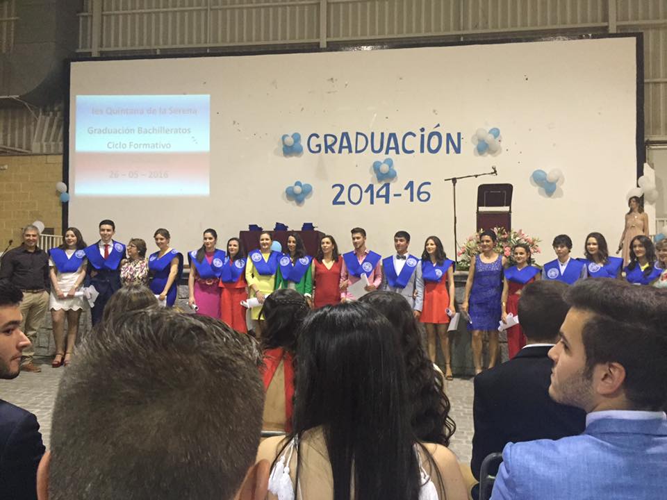 Graduación de los alumnos de 2º Bachillerato, Ciclo Formativo y cuarto de diversificación del IES Quintana