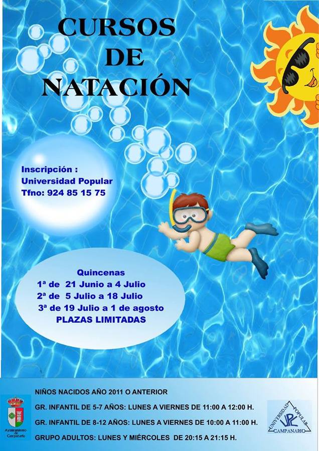Abierto el plazo de inscripción en los cursos de natación