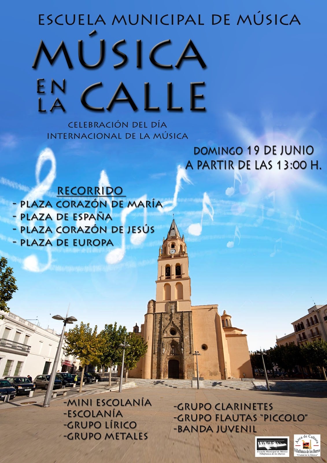 Mañana domingo espectáculo 'Música en la Calle' con la Escuela Municipal de Música