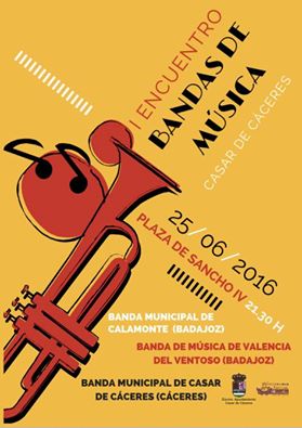 El I Encuentro de bandas de música se celebra el 25 de junio en la plaza de Sancho IV
