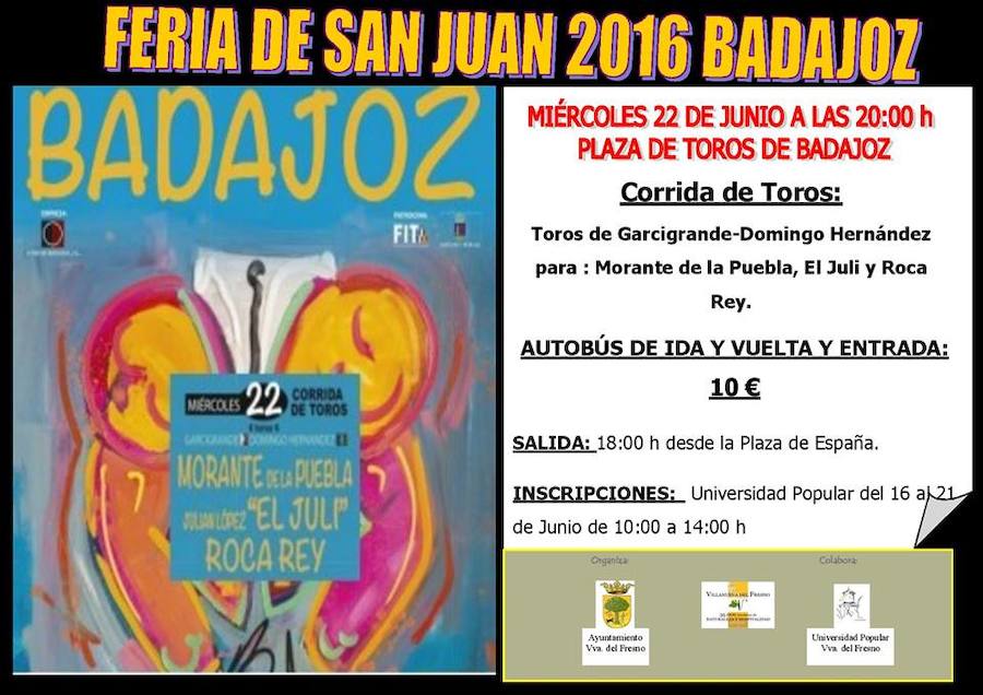 El Ayuntamiento ofrece entradas gratuitas para la corrida del 22 de junio en Badajoz