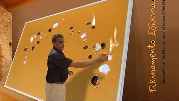 El Museo Vostell Malpartida acoge la intervención del artista Hilario Bravo 'Firmamento Extremadura'