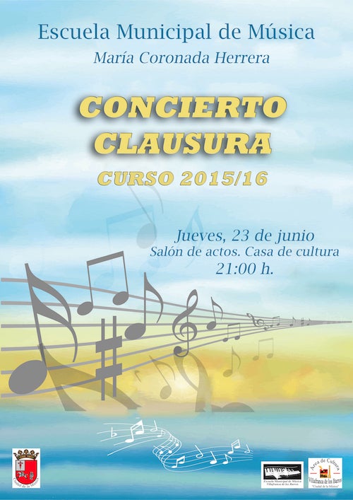 Esta noche, clausura del curso 2015/16 de la Escuela Municipal de Música