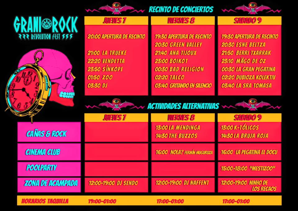 Más escenarios y una zona de acampada ampliada en la tercera edición de Granirock