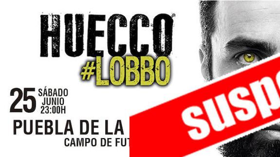 Se suspende el concierto de 'HUECCO' programador para esta noche