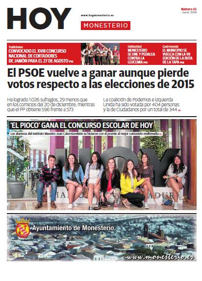 El alumnado del I.E.S Maestro Juan Calero protagonizan la edición número 43 de HOY Monesterio