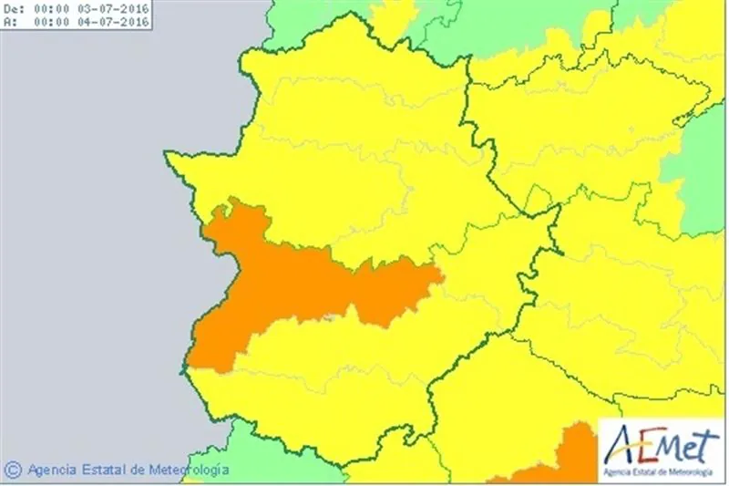 Alerta naranja por calor extremo en Extremadura