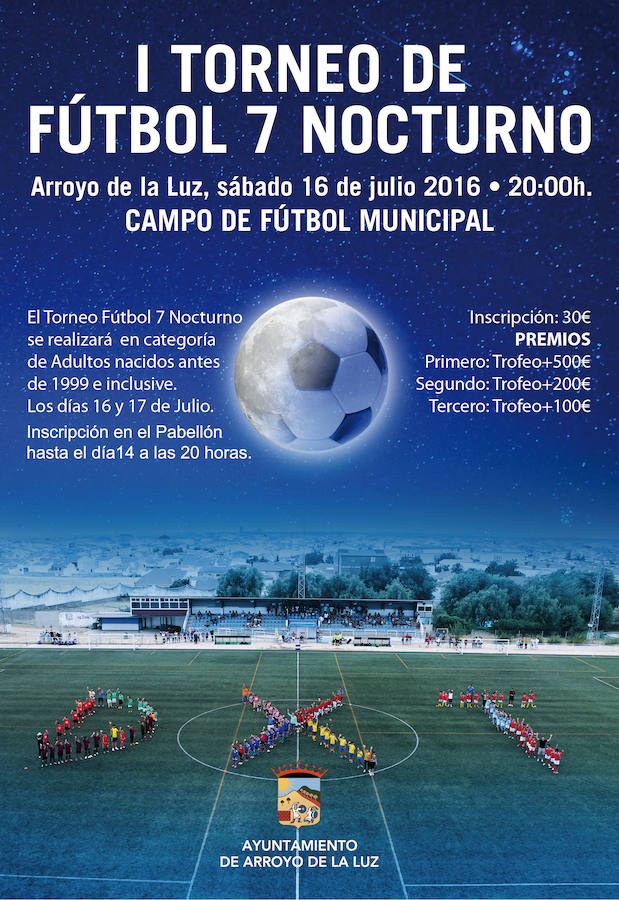 La localidad se prepara para celebrar el I Torneo de Fútbol 7 Nocturno