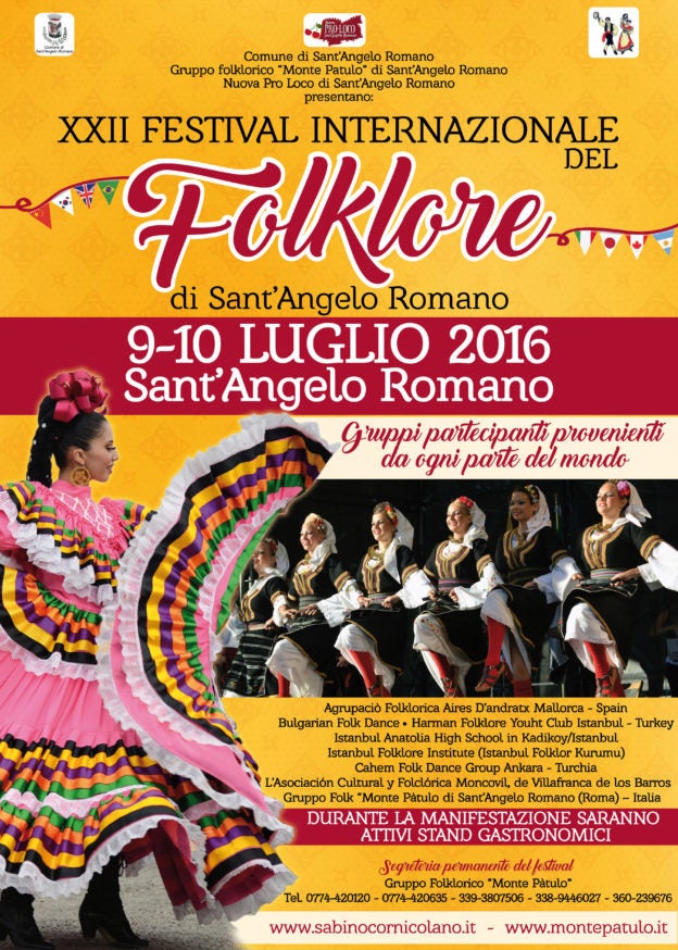 Moncovil sale esta noche para participar en Roma en un Festival Internacional de Folklore