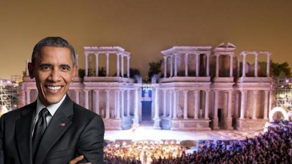 Obama en el Teatro Romano de Mérida