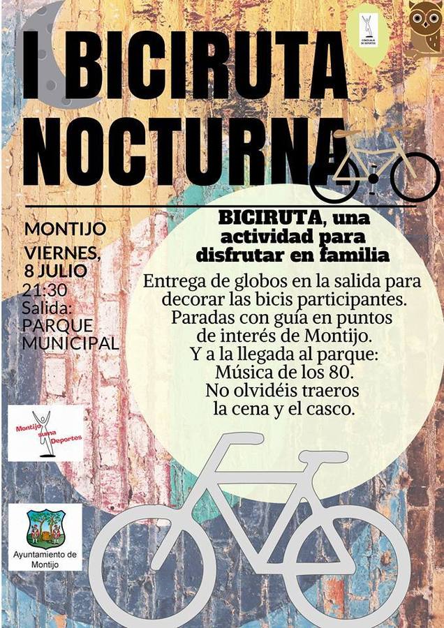 Ruta nocturna en bicicleta para familias `Biciruta´