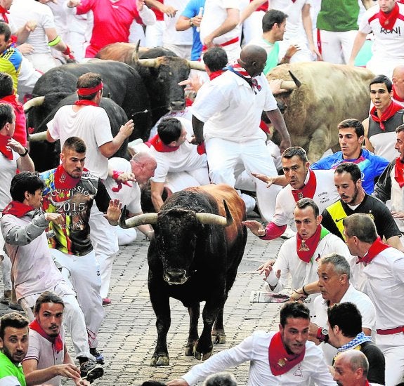 Cinco heridos en el primer encierro de los Sanfermines