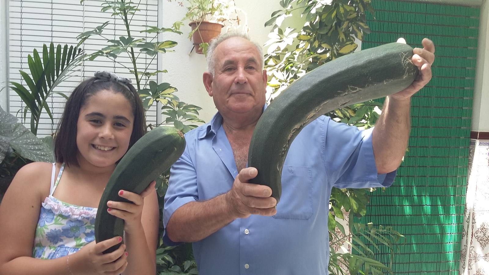Un calabacín de casi 5 kilos en Campanario