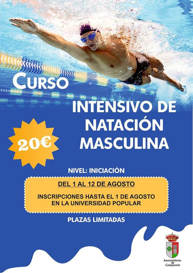 Curso intensivo de natación masculina