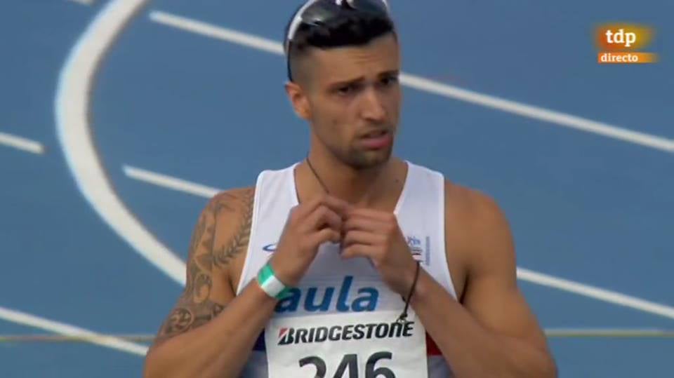 Un gran Santiago Vegas se queda a las puertas de la final de los 100 metros lisos