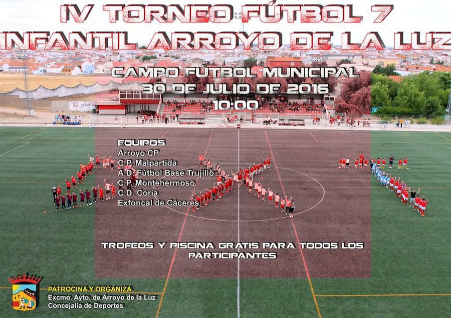 El sábado tendrá lugar el IV Torneo de Fútbol 7 Infantil Arroyo de la Luz