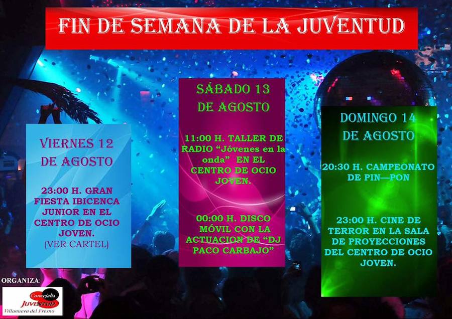 Diversos eventos celebrarán el fin de semana de la juventud