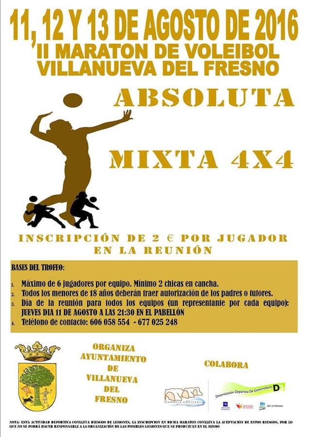 La localidad vivirá su II Maratón de voleibol los días 11, 12 y 13 de agosto