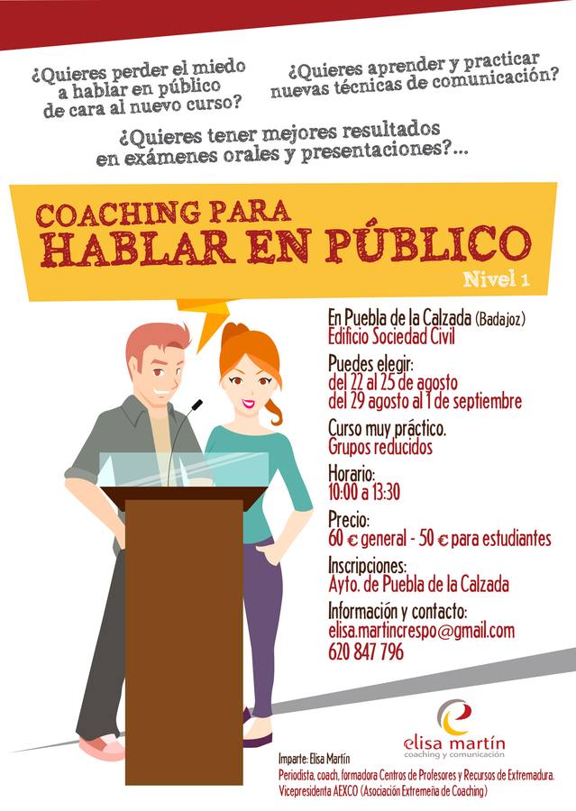 Segunda edición del curso "Coaching para hablar en público"