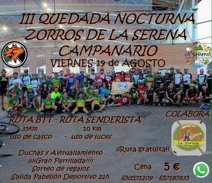 Los Zorros de la Serena celebran este viernes su tercera quedada nocturna