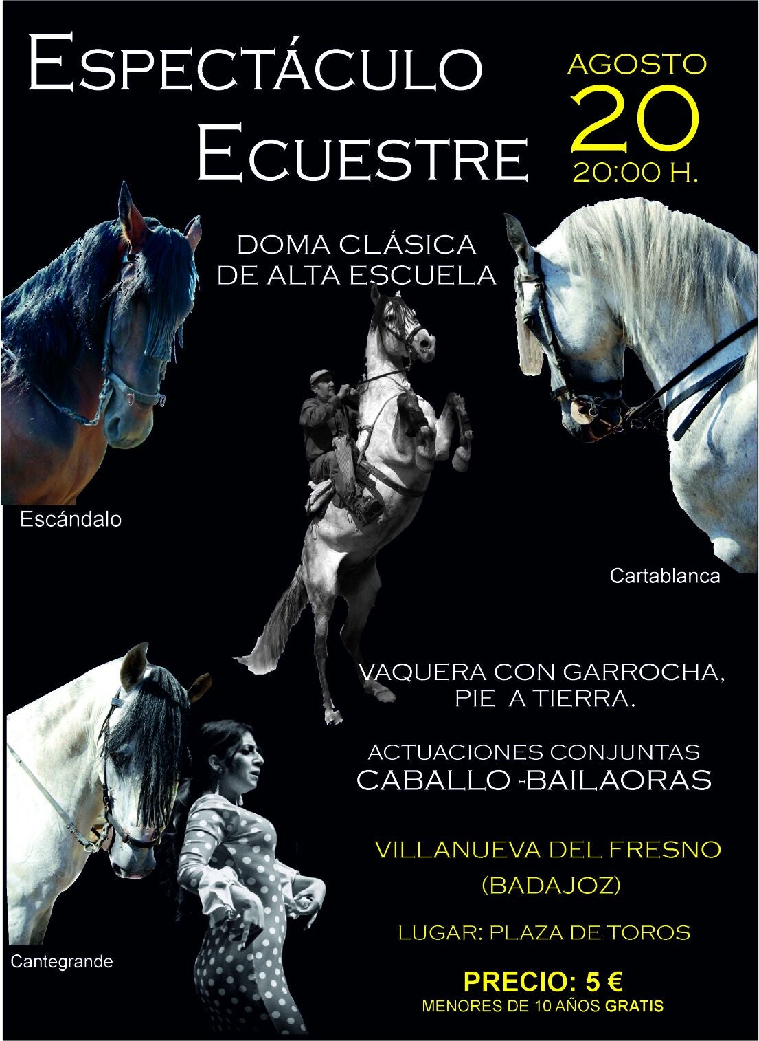 La Plaza de Toros acoge un espectáculo ecuestre dentro de las actividades pre-feria