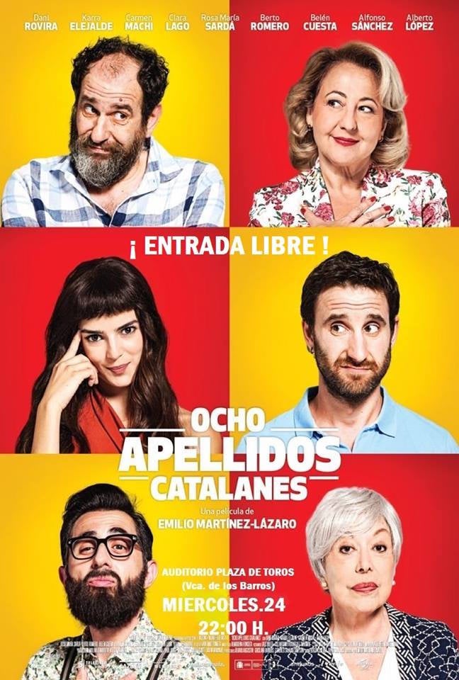 El cine de verano se despide esta noche con la proyección de '8 apellidos catalanes'