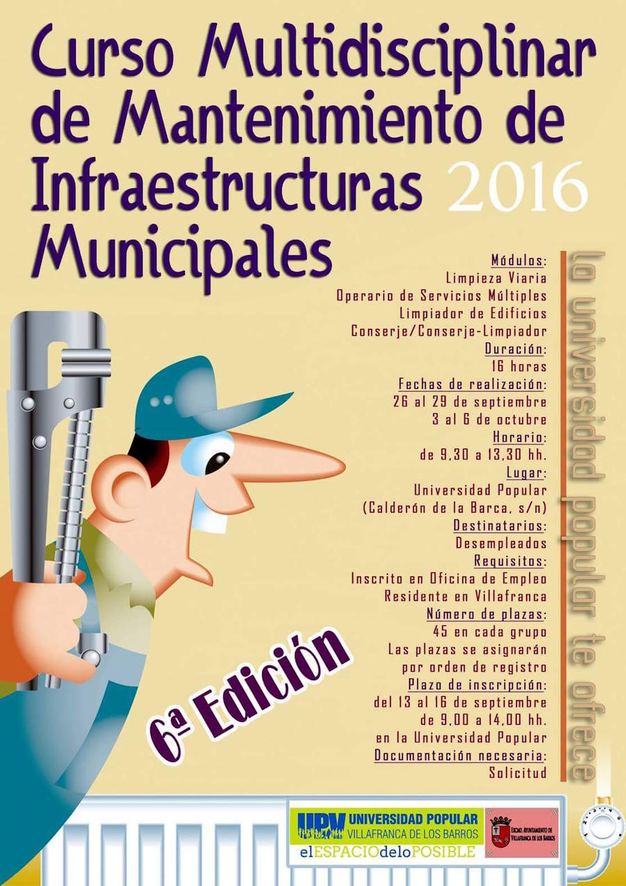 La UPV oferta nuevamente el curso multidisciplinar de mantenimiento de infraestructuras municipales