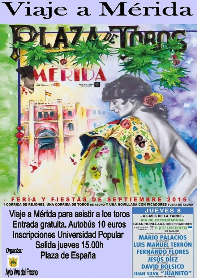 El Ayuntamiento fleta un autobús para la novillada de Mérida con entrada gratuita