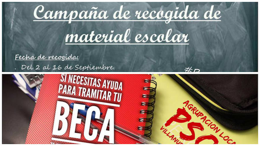 Juventudes Socialistas promueve una campaña de recogida de material escolar