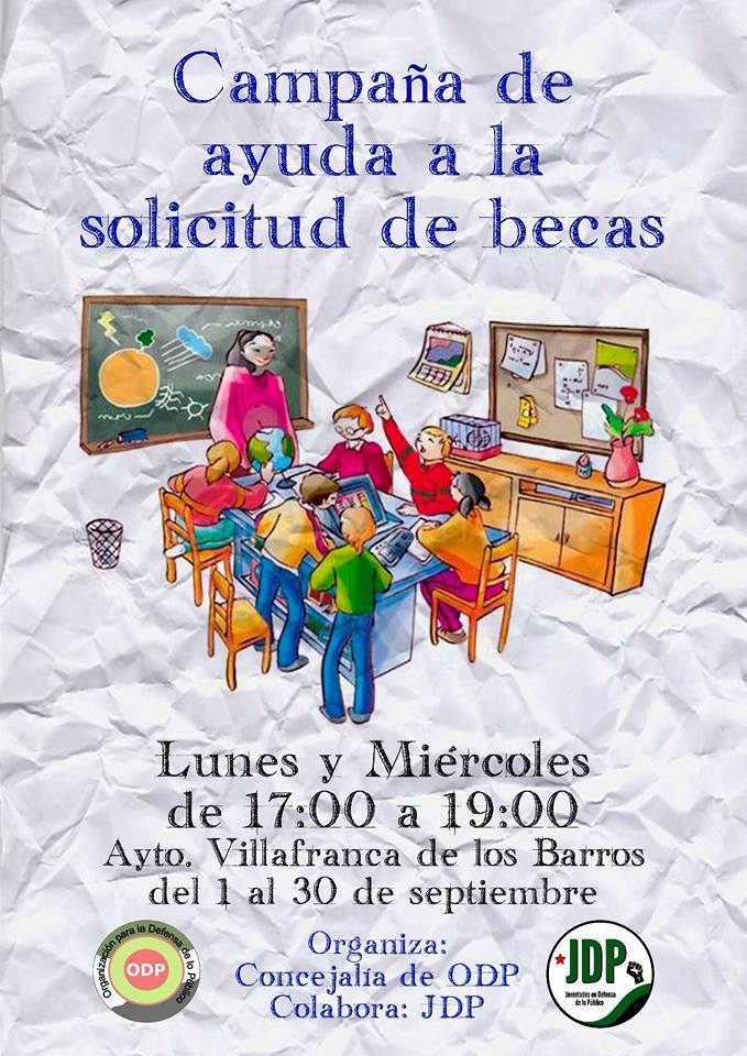 ODP anuncia que seguirá ayudando a la gente a solicitar sus becas y ayudas al estudio