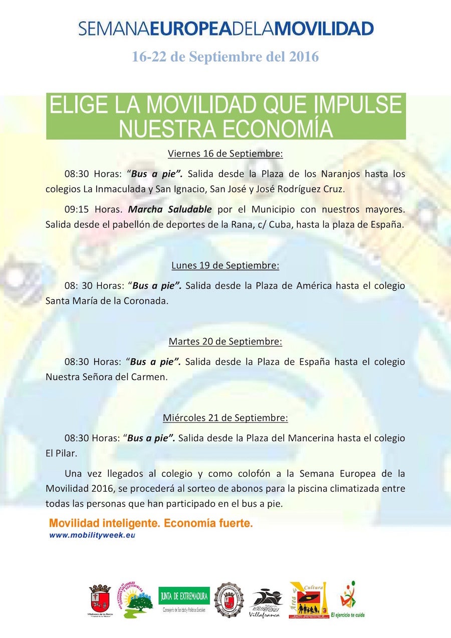 Villafranca se suma un año más a la celebración de la Semana Europea de la Movilidad